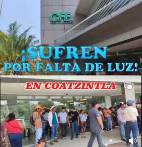 Protestan frente a CFE, ya no es de clase mundial
